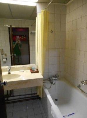 Staying at the 5 Star Yanggakdo Hotel in Pyongyang, North Korea Our bathroom in the Yanggakdo Hotel