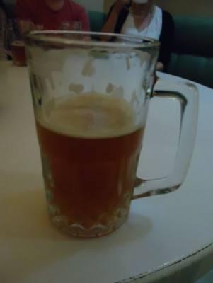 Staying at the 5 Star Yanggakdo Hotel in Pyongyang, North Korea A pint of home brewed North Korean beer at the Brewery bar in Yanggakdo Hotel