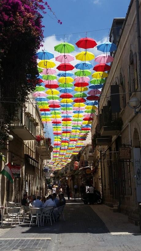 Jerusalem of Colorful Umbrellas