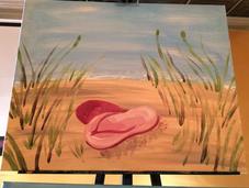 Apologies Teacher Wine-Drinking Painting Class