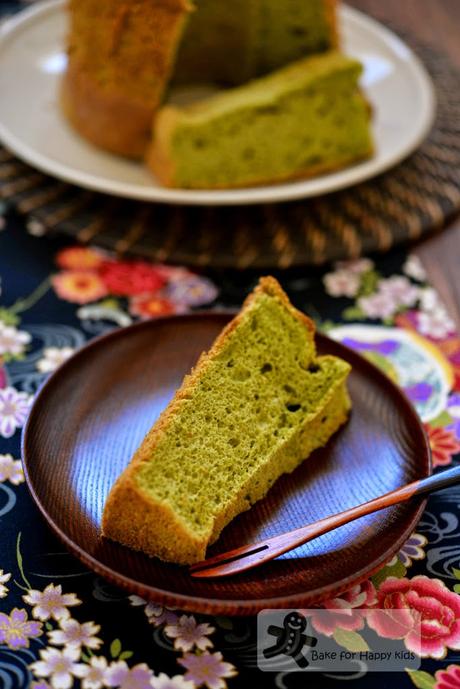 green tea chiffon cake