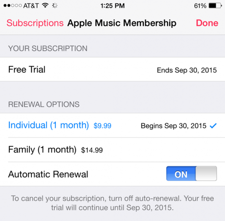 How To Turn Off Automatic Renewal For Apple Music Subscription