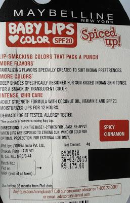 Maybelline Baby Lips Spiced up Lip Balm in Spicy Cinnamon & Tropical Punch Review Maybelline Baby Lips Spiced up Lip Balm in Spicy Cinnamon & Tropical Punch Review