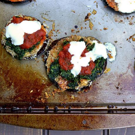 Eggplant Parmesan with Creamed Spinach