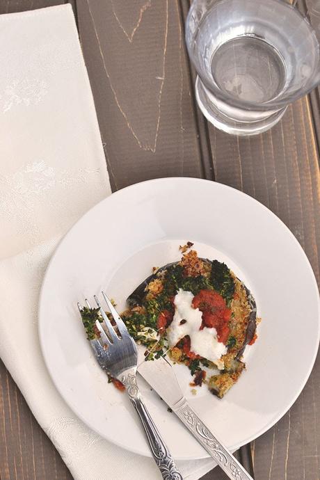 Eggplant Parmesan with Creamed Spinach