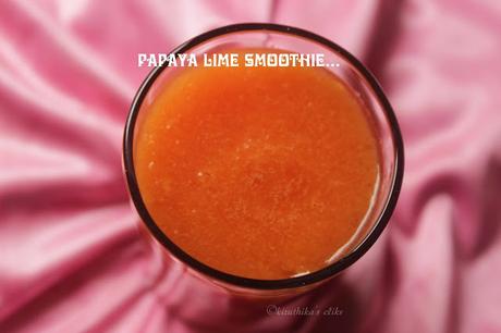 Papaya Lime Smoothie