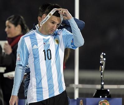 In Sports disgrace too comes .... Chile wins Copa America - Messi's family attacked