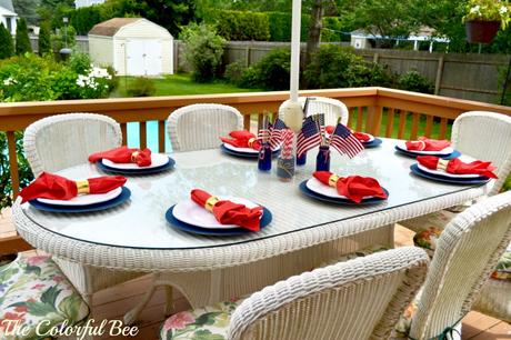 July 4th: History, Fun, Family and Some Recipes red, white and blue table setting for the Fourth of July