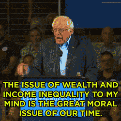 The issue of wealth and income inequality to my mind is the great moral issue of our time.