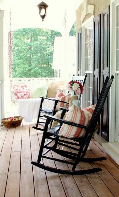 Adding some Old Charm Love this porch. (The Enchanted Home Blog- (Interior Design) - Great ideas for your new home at Magnolia Green in Moseley, VA.)