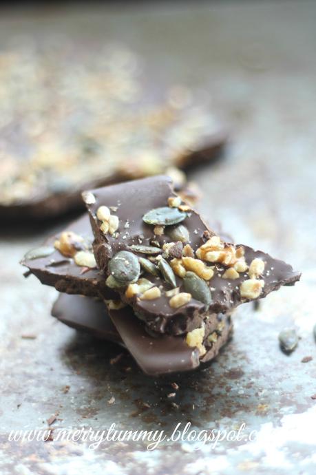 Chocolate Bark: Nuts and Seeds Chocolate Bark: Healthy Snack