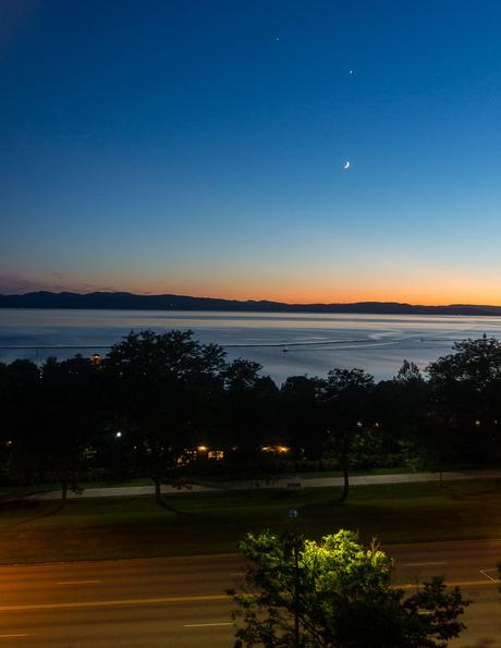 View of Lake Champlain from our room