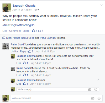 what is failure facebook saurabh chawla
