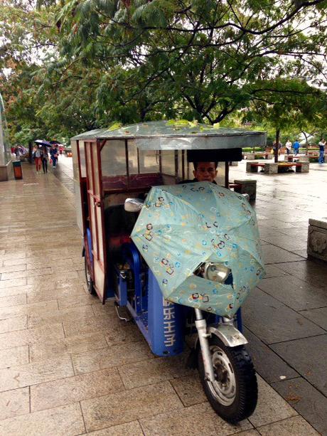 “Mad Max” Scenes! The School Run in China! Tuk Tuk wet weather gear