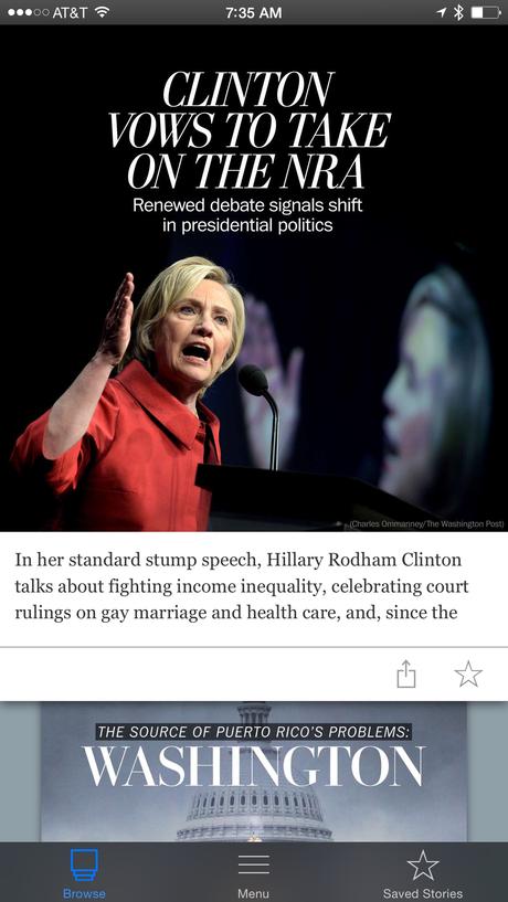 The Washington Post: new app for iPhone, iPad and iPod touch