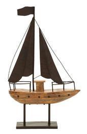 Benzara Nautical Theme Sailboat Decor With Waving Flag - 69894