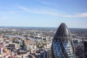 duck and waffle - view from the top