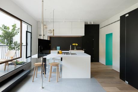 5 Tiny Apartments Around the World Tiny Tel Aviv Apartment Open Living and Dining Areas