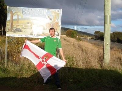 100 Places I Backpacked Through That You’ve Never Heard Of, in Australia Northern Irish man at Bangor Farm in Tasmania