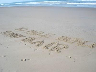100 Places I Backpacked Through That You’ve Never Heard Of, in Australia I signed my name on sand at the start of 90 mile beach