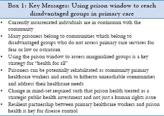 Health and beyond…strategies for a better India: using the “prison window” to reach disadvantaged groups in primary care