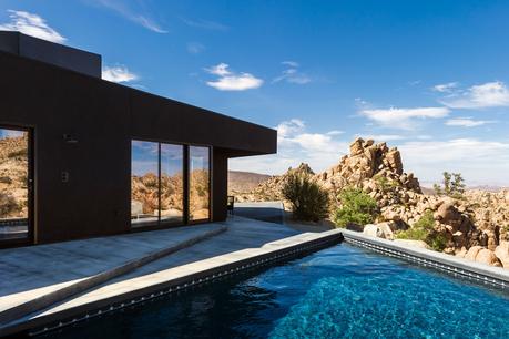 View from the pool at the Yucca Valley house