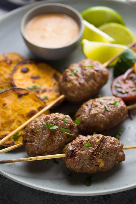 Thai Beef Koftas with Coconut Sauce Thai Curry Beef Koftas with Coconut Sauce-3