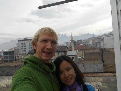 Backpacking in Turkey: Staying at the Hotel Tahran in Dogubayazit View from the top floor of Hotel Tehran, Doggy