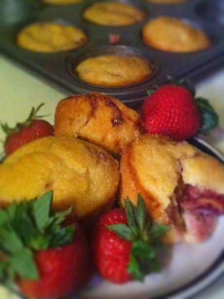 Strawberry corn muffins Gluten Free Menu Plan| August 2-7, 2015