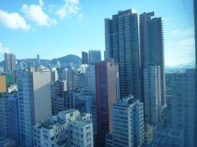 Staying at the Magnificent Cityview Hotel, Yau Ma Tei, Kowloon, Hong Kong Downtown Kowloon from my room window