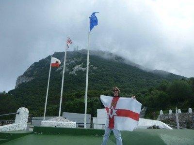 Backpacking in Gibraltar: Top 10 Sights at the Top of the Rock The hat-trick plus the wandering Northern Irishman's flag