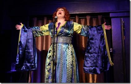 Caitlin Jackson stars as Bette Midler in Hell in a Handbag's Review: Bette, Live at the Continental Baths (Hell in a Handbag Productions)