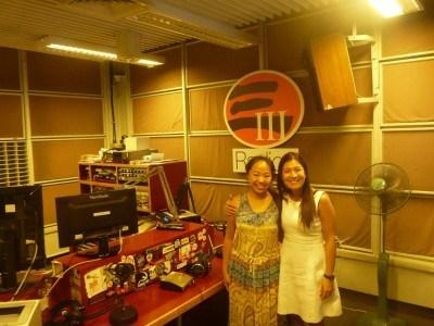 Working Wednesdays: Back on the Air at Radio 3, Kowloon Tong, Hong Kong Queenie and Noreen in Radio 3 studio