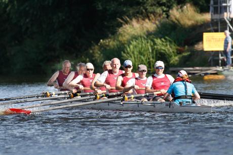 Monmouth's Coffin Dodgers crossing the line at Stourport BC - photograph by Ben Rodford