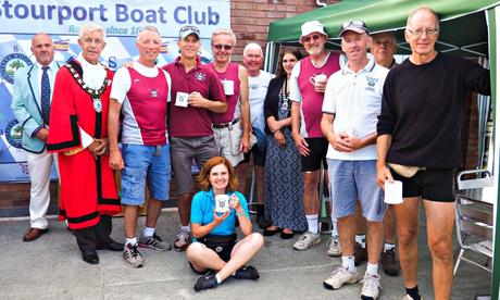 Thanks to Stourport BC for this lovely presentation pic of our MasG 8+ aka the Coffin Dodgers