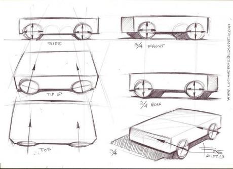 Drawing wheels in perspective. Car sketching tips.