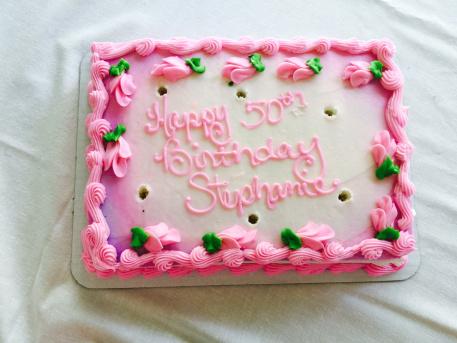 Birthday cake from my Mom and Dad today. It's also their 51st anniversary. Yup. On the same day.