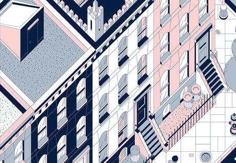 Illustration of a NYC block