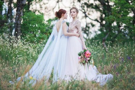6 Coloured (but subtle) Wedding Dresses You Will Fall In Love With!