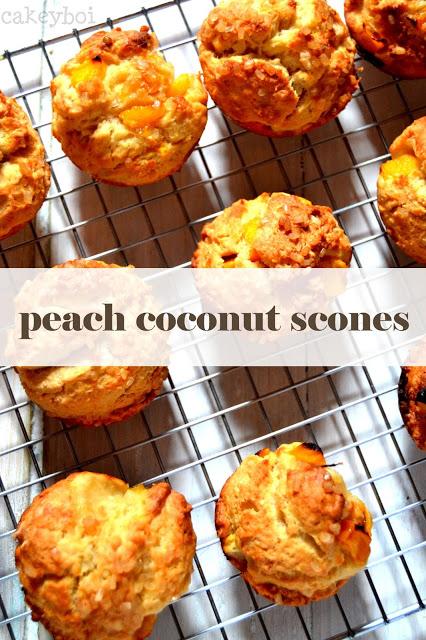 Peach Coconut Scones