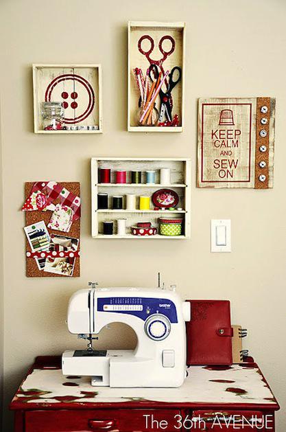 Sewing Rooms from Pinterest