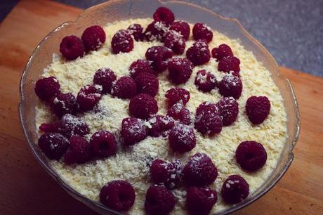 White Chocolate and Raspberry Trifle