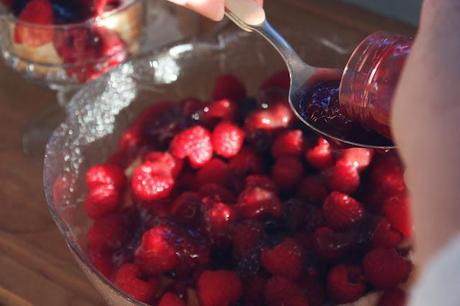 White Chocolate and Raspberry Trifle