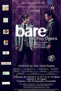 Ateneo Blue Repertory brings back Bare: A Pop Opera, opening Feb. 29