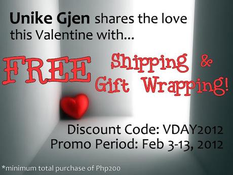 Valentine Promo: Free Shipping & Gift Wrapping at Unike Gjen!