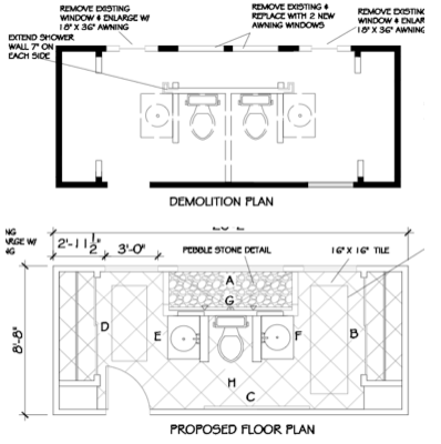 A Master Bath Renovation –The New Floor Plan