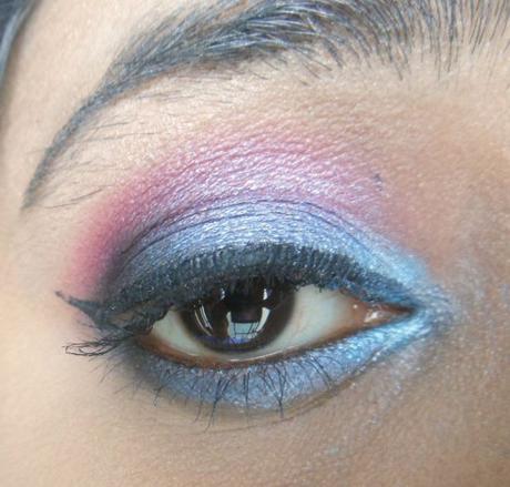 Blue & Fuchsia Dramatic Eyes + Warm Nude Lips feat. Maybelline Color Show Lipstick Warm Caramel | Day 6