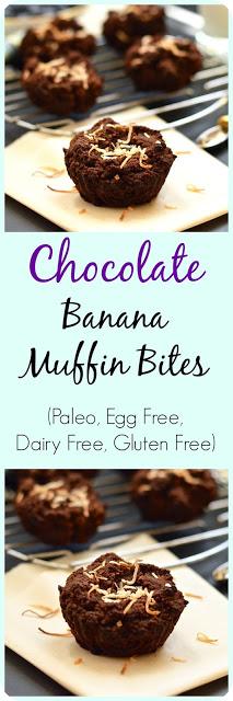 Paleo Banana Chocolate Muffin Bites (GAPS, Egg Free, Gluten Free)