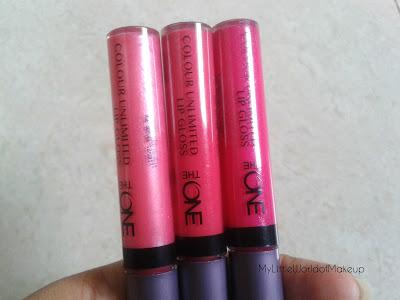 The ONE Colour Unlimited Lip Gloss Review & Swatches