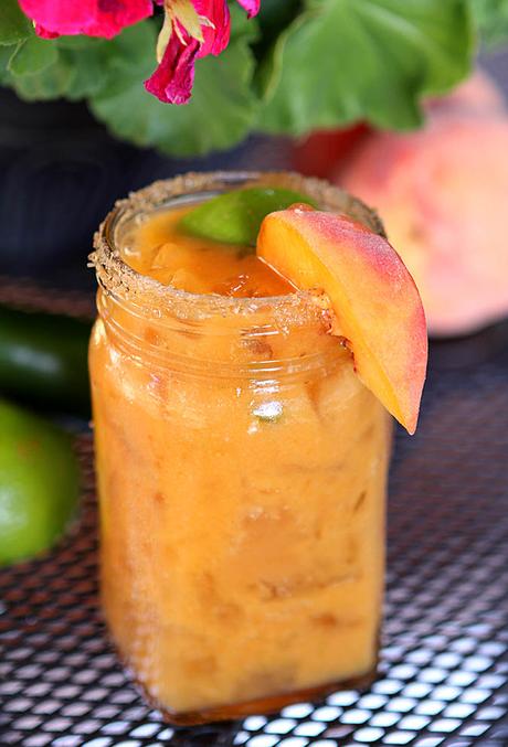 Grilled Peach and Jalapeno Margarita